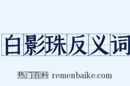 白影珠反义词是什么意思的图片